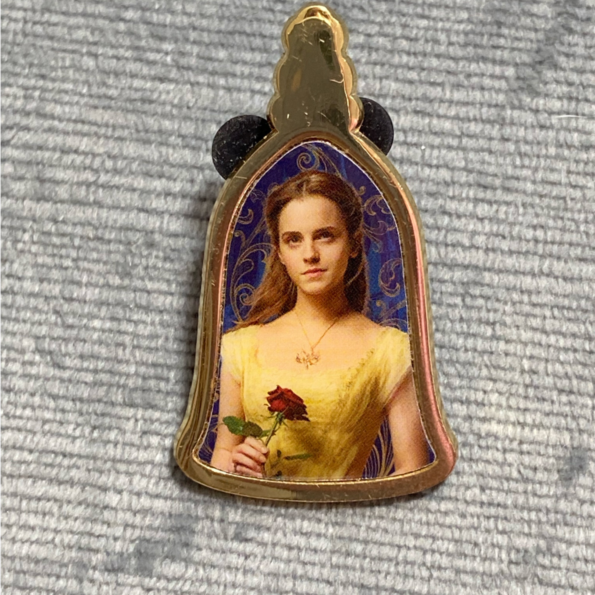 Disney Beauty And The Beast Lapel Pin Emma Watson 15 Tall Perfect Condition